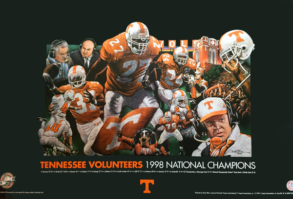 Official 1998 Tennessee Volunteers National Championship poster - Only 7 available!!