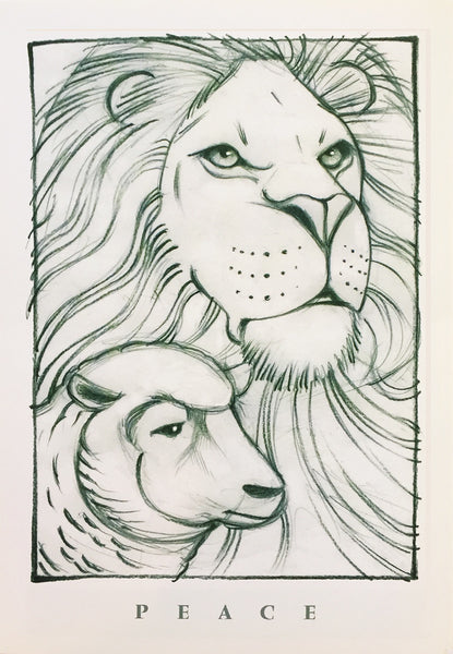 Lion and Lamb print ©1998